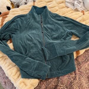 Lululemon Scuba Teal Wide Corduroy Zip-Up Jacket